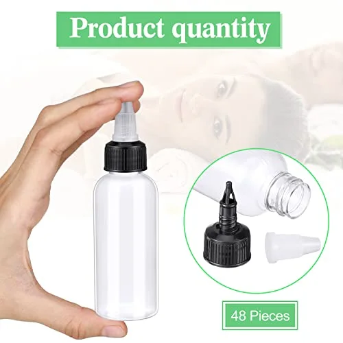 Round Bottles with Twist Caps Small Oil Sauce Ketchup Squeeze Paint Dropper Plastic Bottles with Squeeze for Kitchen Household Home view 4