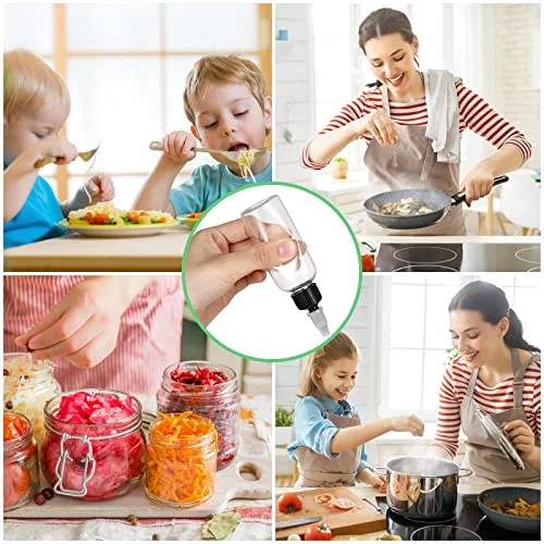 Round Bottles with Twist Caps Small Oil Sauce Ketchup Squeeze Paint Dropper Plastic Bottles with Squeeze for Kitchen Household Home view 5