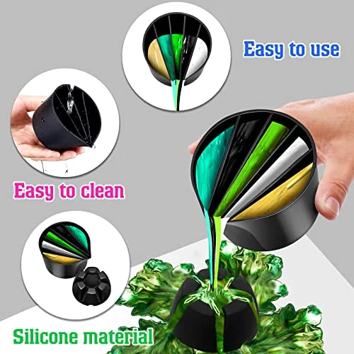 Pour Painting Supplies Split Cups for Paint Pouring Acrylic Silicone Resin Flower Acrylic Leaky Fluid Mixing Cups 3/4/5 Channels Dividers Art Accessories Crafts DIY Drawing Tools view 3