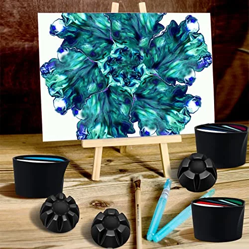 Pour Painting Supplies Split Cups for Paint Pouring Acrylic Silicone Resin Flower Acrylic Leaky Fluid Mixing Cups 3/4/5 Channels Dividers Art Accessories Crafts DIY Drawing Tools view 5