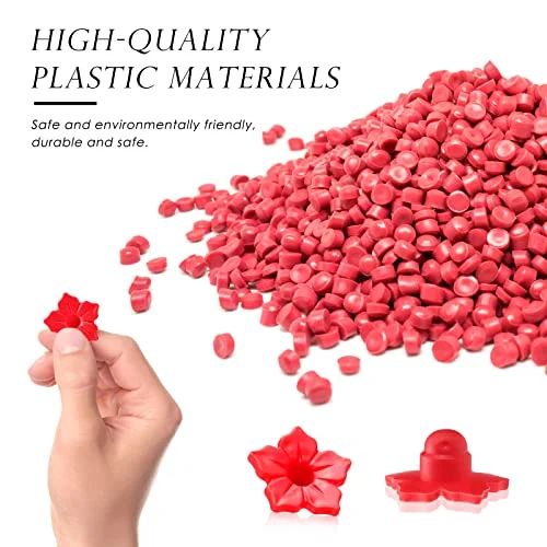 Hummingbird Feeder Replacements Flowers Pet Bird Feeder Replacement Parts Fit in 0.3" Holes Plastic Flowers Feeding Ports for Outdoors Hummingbird Feeders Mason Jar Hanging Feeders view 5