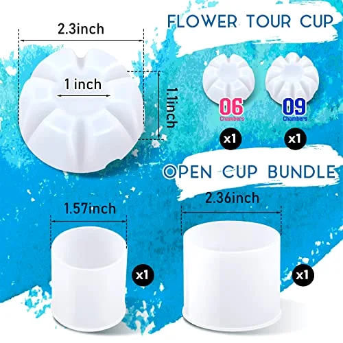 Paint Pouring Supplies Multi Channel Split Cups for Paint Pouring Acrylic Flower Open Tool Supplies for Fluid Art DIY Making Resin Acrylic Drawing Accessories view 3