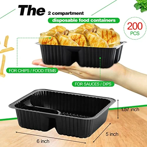 Nacho Trays 6x Disposable Plastic Nacho Cheese Trays Nacho Containers for Movie Night Party Supplies() view 7