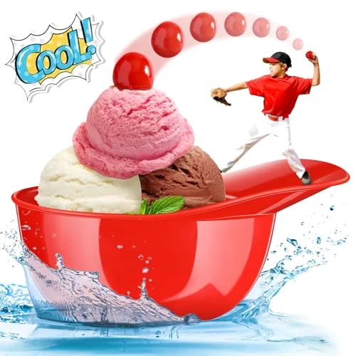 Plastic Baseball Helmet Bowl - Classic, Reusable, Dishwasher & Microwave Not Safe, for Dessert & Snack view 4