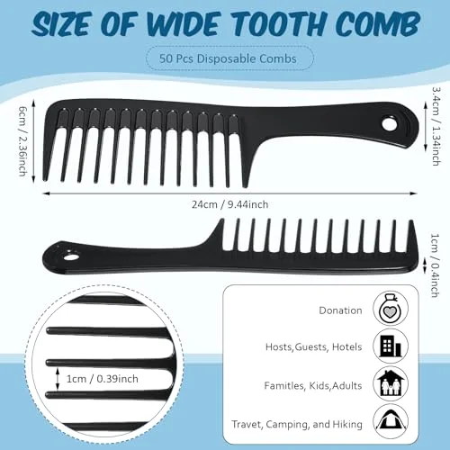 Wide Tooth Comb for Women Men Individually Wrapped view 2