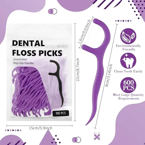 Tooth Picks Flossers Dental Floss Picks for Adult,Dark view 2