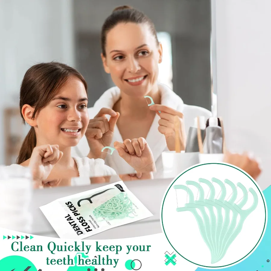 Tooth Picks Flossers Dental Floss Picks for Adult view 5