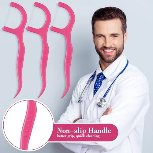 Floss Picks Bulk Dental Flossers Picks for Adults Non Breakable Tooth Picks Flossers Teeth Cleaning Dental for Family Pack Travel(Hot) view 5