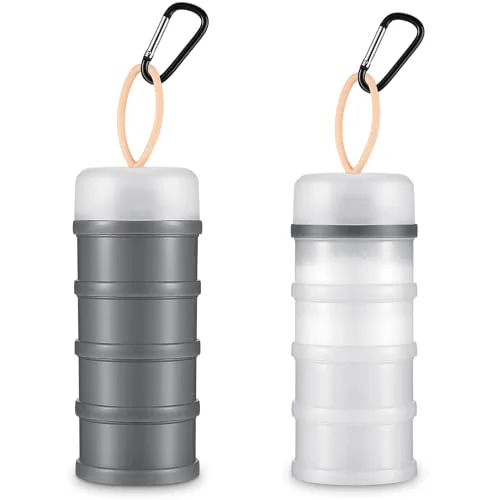 Protein Powder Travel Container with Funnels Stand view 6