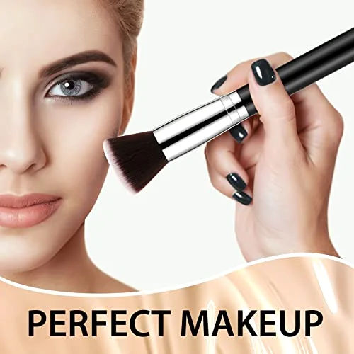 Flat Top Foundation Brush Kabuki Cosmetics Synthetic Dense Face Blush Makeup Brush for Liquid, Cream, Powder, Blending, Buffing, Stippling Face Makeup Tools view 5