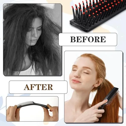 Hair Brushes Bulk Combs Set for Homeless Individually Wrapped Bulk Brush Widen Combs for Curly Hair Suitable for Women Men Shelter Nursing Hotel Church Charity Supply() view 3