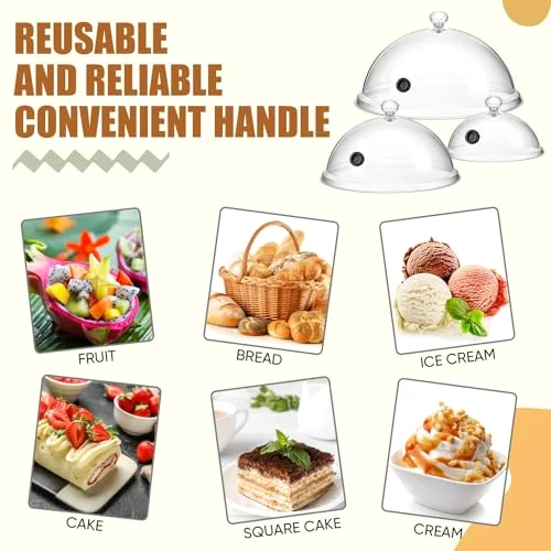 Smoking Cloche Dome Cover 6 8 Transparent Cocktail Smoker Dome for Gun Smoke Infuser Acrylic Cocktail Lid Accessory for Smoker Infusion Food Drink Plates Bowls and Glass view 4