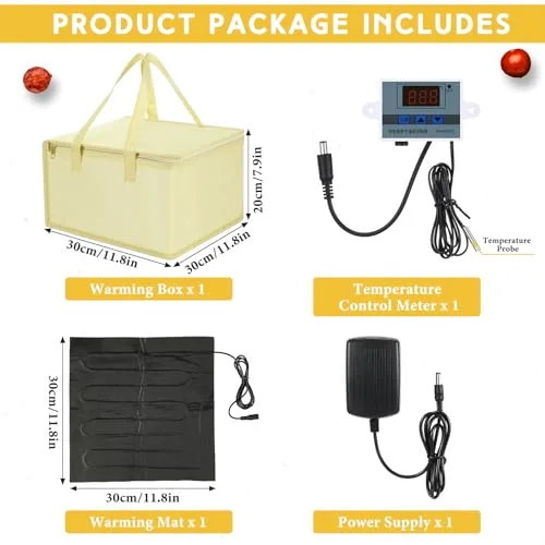 Versatile Dough Proofer with Heater Bread Proofer Warming Box and Mat Sourdough starter for Fermenting Precise Temperature for Making Bread Pizza Baking Yogurt Kombucha view 4