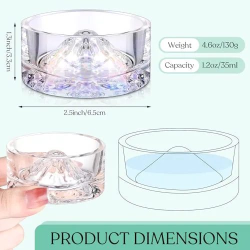 Hamster Water Bowls Glass Hamster Food Bowls Mountain Style Drinking Container Anti Turning for Guinea Pig Gerbils Mice Rats Chinchilla Small Pets( and) view 7