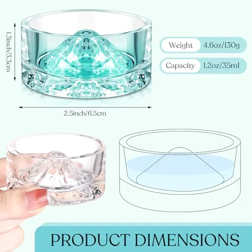 Hamster Water Bowls Glass Hamster Food Bowls Mountain Style Drinking Container Anti Turning for Guinea Pig Gerbils Mice Rats Chinchilla Small Pets( and) view 2