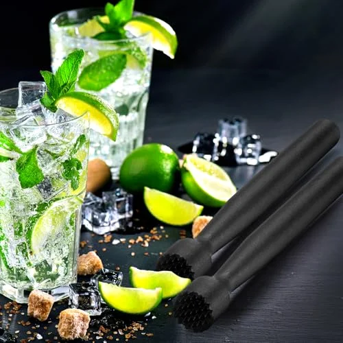 Muddler for Cocktails Plastic Bar Muddler Bulk Bar Accessories Tools Set for Home Ice Crusher Bartender Accessories Mojito Fruit Drink(Classic) view 5