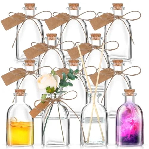 Glass Potion Bottles with Cork Stoppers Empty Jars view 6