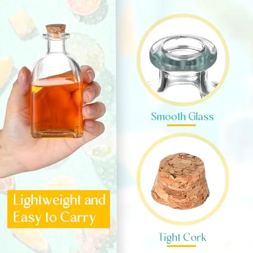 Glass Potion Bottles with Cork Stoppers Empty Jars view 8