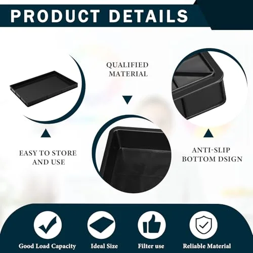 24 x 15.5 Inches Oil Drain Pan for Changing Leak Proof Mini Fridge Drip Tray Plastic Oil Change Pan for Mini Fridges Air Conditioners Machinery Under Car () view 8