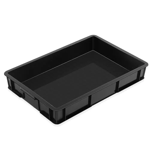 24 x 15.5 Inches Oil Drain Pan for Changing Leak Proof Mini Fridge Drip Tray Plastic Oil Change Pan for Mini Fridges Air Conditioners Machinery Under Car ()