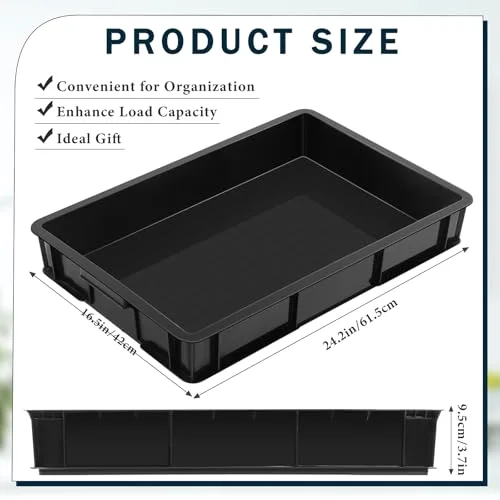 24 x 15.5 Inches Oil Drain Pan for Changing Leak Proof Mini Fridge Drip Tray Plastic Oil Change Pan for Mini Fridges Air Conditioners Machinery Under Car () view 2