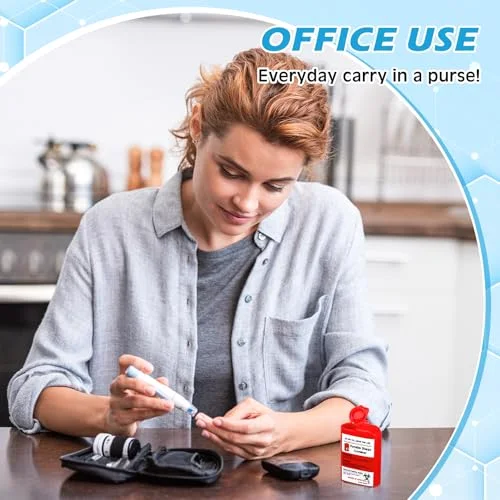 Pocket Travel Sharps Disposal Container Needle Disposal Containers Home Small Sharps Portable Biohazard Syringe Box for Home Travel Diabetic Supplies() view 5