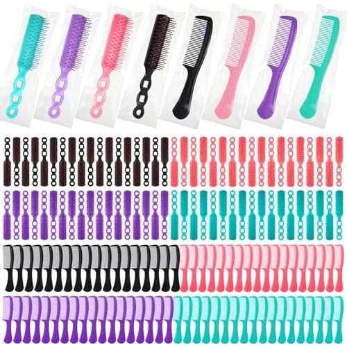 Hair Brushes Bulk Combs Set for Homeless Individually Wrapped Bulk Brush Widen Combs for Curly Hair Suitable for Women Men Shelter Nursing Hotel Church Charity Supply() view 6