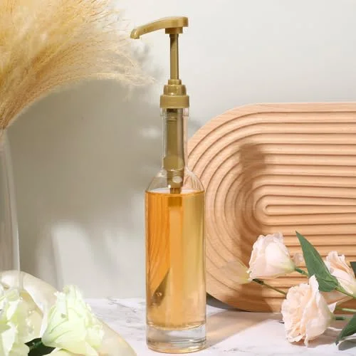 Glass Coffee Syrup Dispenser Bottles for Bar Coffee Pump Dispenser, Glass Syrup Bottle with Pumps, Bar Accessories Bottles() view 9