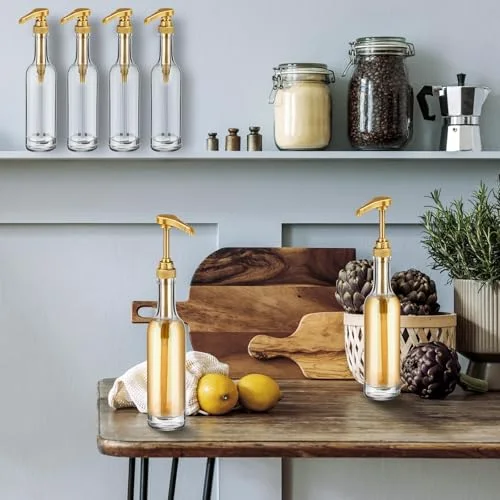 Glass Coffee Syrup Dispenser Bottles for Bar Coffee Pump Dispenser, Glass Syrup Bottle with Pumps, Bar Accessories Bottles() view 10