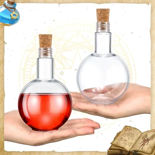 Plastic Potion Bottles with Cork Ball Shaped view 9