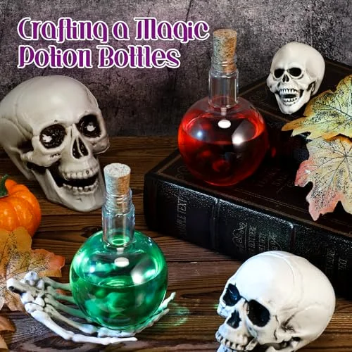 Plastic Potion Bottles with Cork Ball Shaped view 10