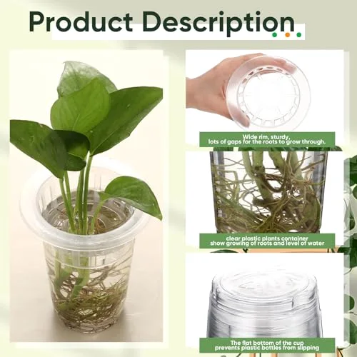 Plastic Plant Propagation Vase for Indoor Decor, 4.57'' view 4