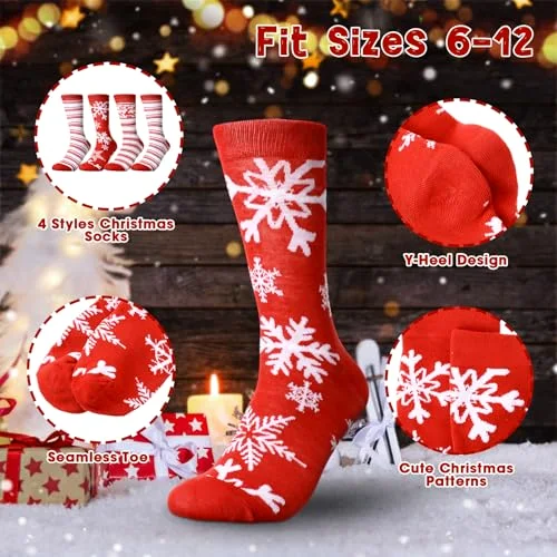 Christmas Gifts Bulk Christmas Coffee Mugs Enamel Cups Xmas Makeup Bags Santa Goodie Bags Xmas Socks Holiday Gift for Women Family Friend Holiday Winter Party() view 5