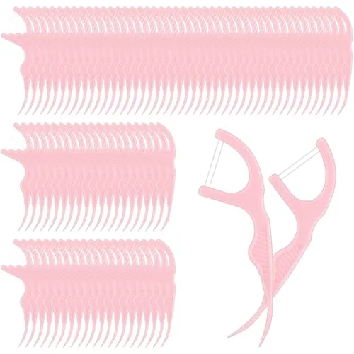 Dual Line Floss Picks Dental Floss Sticks Bulk Non Breakable Toothpicks Double String Tooth Picks Flossers for Adults Teeth Cleaning Family Travel()