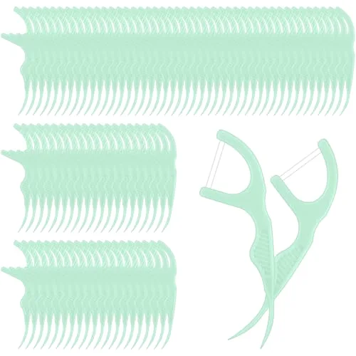 Dual Line Floss Picks Dental Floss Sticks Bulk Non Breakable Toothpicks Double String Tooth Picks Flossers for Adults Teeth Cleaning Family Travel() view 6