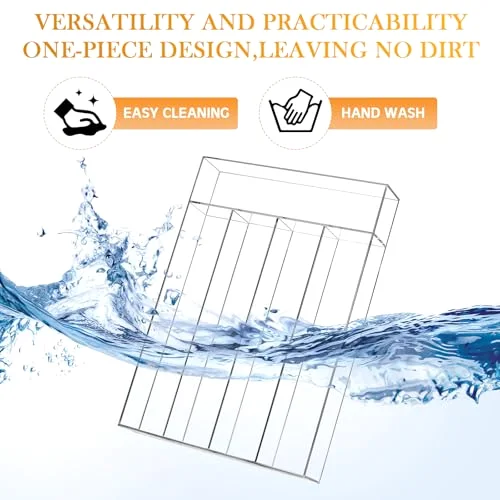Acrylic Silverware Organizer Small Utensil Drawer Organizer for Flatware Utensils Drawer, Office, Bathroom view 3