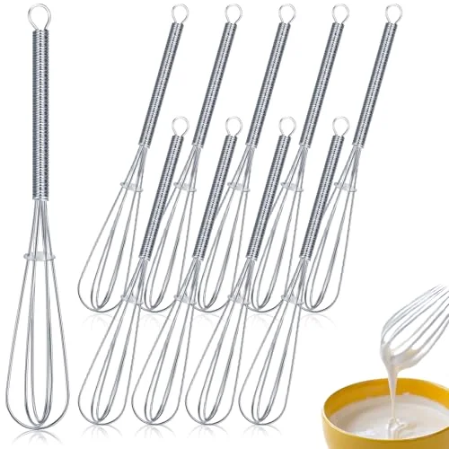 Mini Whisk Bulk Small Whisks for Cooking 304 Stainless Steel Tiny Whisk for Baking, Whipping, Beating Eggs, Mixing Sauces, Blending Ingredients () view 6