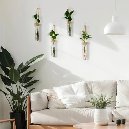Plastic Hanging Propagation Tubes Propagation Station Vases Wall Hanging Plant Vase for Planters Hydroponic Office Garden Flowers Decor Lover Gift ( Color) view 5