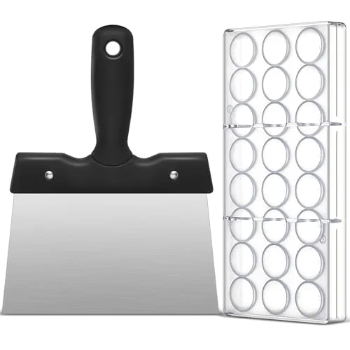 Polycarbonate Chocolate Molds 21 Cavity with Scraper,Bullet