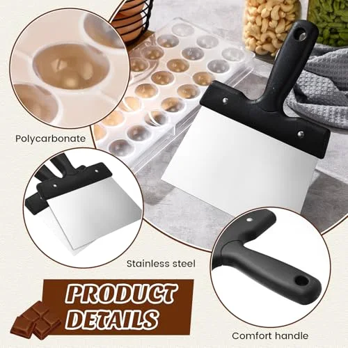 Polycarbonate Chocolate Molds 21 Cavity with Scraper,Bullet view 3
