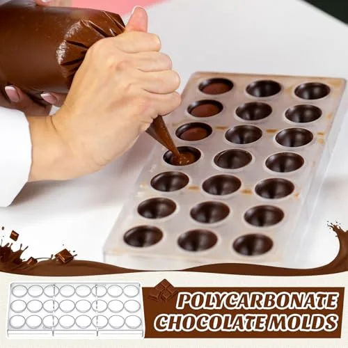 Polycarbonate Chocolate Molds 21 Cavity with Scraper,Bullet view 4