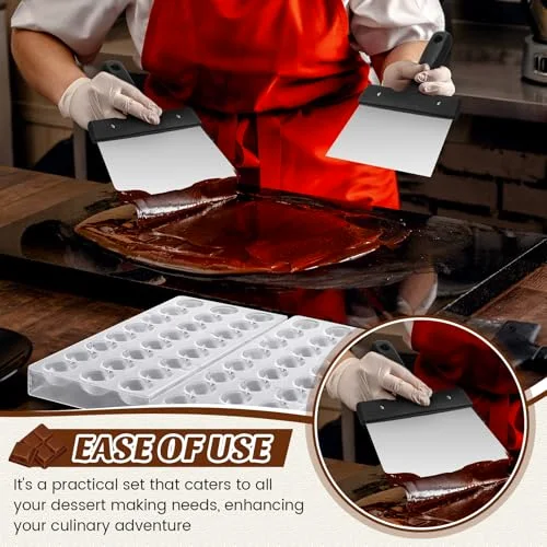 Polycarbonate Chocolate Molds 21 Cavity with Scraper,Bullet view 5
