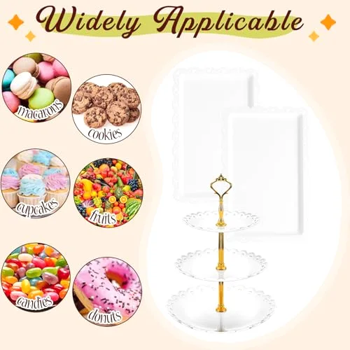 Buffet Risers with Cupcake Stand Holder Serving Tray, Food Risers for Buffet Table, Display Stand Catering Dessert Collectibles, Acrylic Cube Boxes Nesting for Party (Transparent) view 9