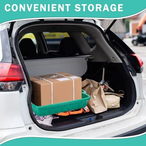 19.7 x 15.4 x Oil Drain Pans Oil Drip Tray Automotive Catch Pan 2 Gallon Square Container for Under Car to Keep Floor Clean view 5