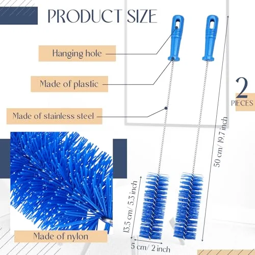 Drain Brush Pipe Cleaning Tube Brushes Plastic Shower Pipe Flexible Cleaning Tool (,19.7 x) view 7