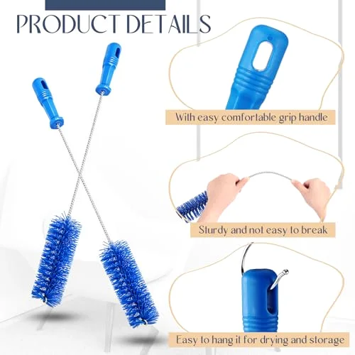 Drain Brush Pipe Cleaning Tube Brushes Plastic Shower Pipe Flexible Cleaning Tool (,19.7 x) view 8