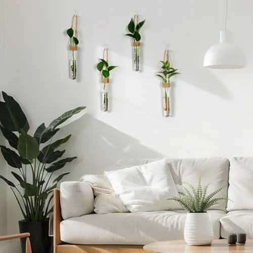 Plastic Hanging Propagation Tubes Propagation Station Vases Wall Hanging Plant Vase for Planters Hydroponic Office Garden Flowers Decor Lover Gift ( Color) view 8