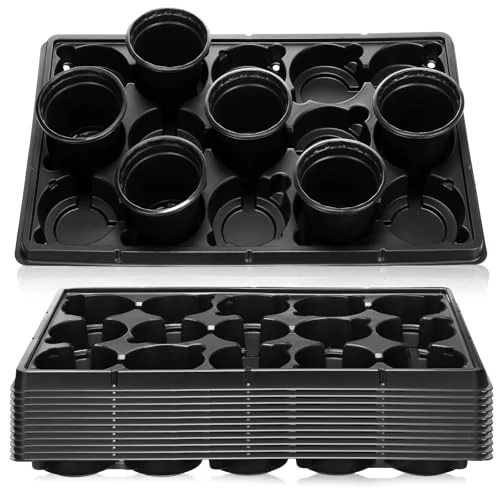 15 Cell Round Nursery Pots Trays Thickened Durable Seedling Pots Carrying Trays for Holding Nursery Pot
