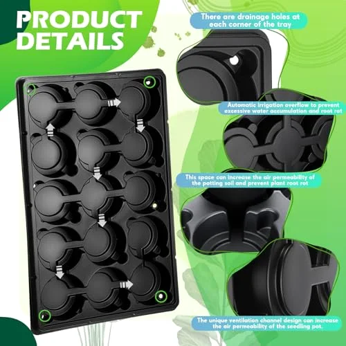 15 Cell Round Nursery Pots Trays Thickened Durable Seedling Pots Carrying Trays for Holding Nursery Pot view 3