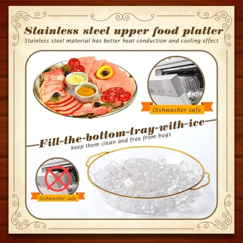 11.8" Chilled Serving Tray Compartments for Parties view 4